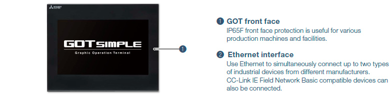 Mitsubishi hmi got-simple series gs21 old-version front image